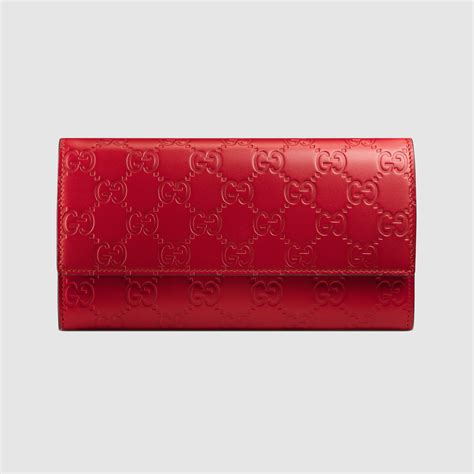 gucci signature wallet red|gucci signature money clip wallet.